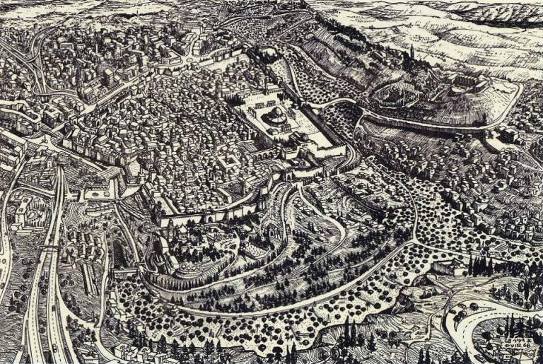 הצעת תכנון של גן לאומי סובב חומות ירושלים, 1969